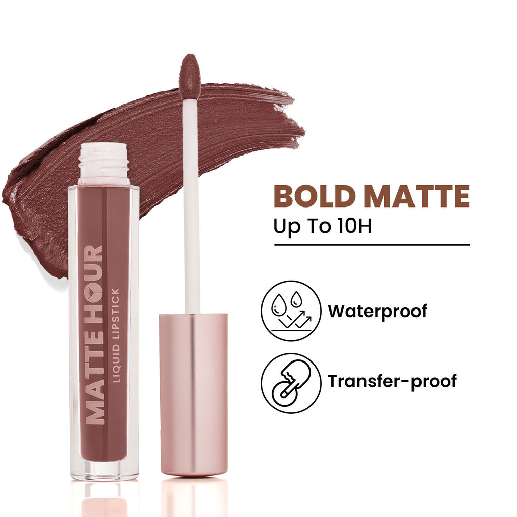 Matte Hour Waterproof Liquid Lipstick, Up To 10-Hour - 8 Smoked Bourbon