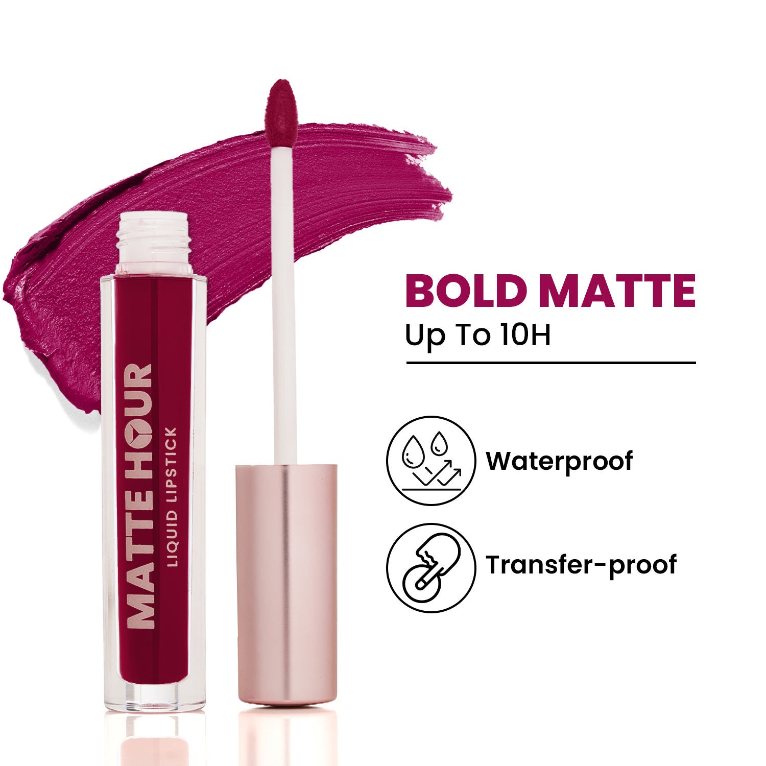 Matte Hour Waterproof Liquid Lipstick, Up To 10-Hour - 13 Sangria Splash