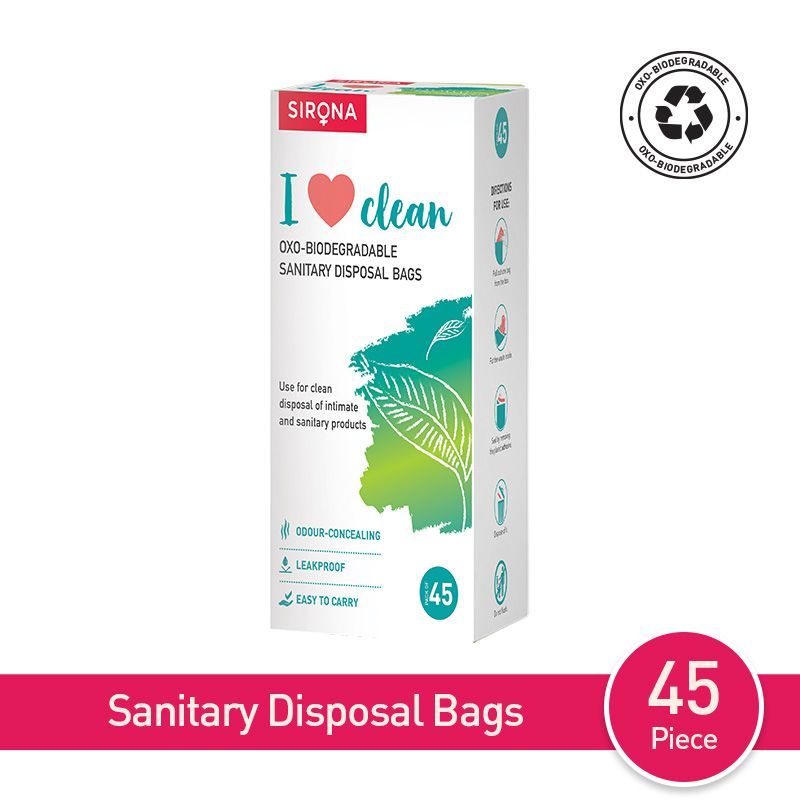 Sanitary Disposal Bags for Discreet Disposal of Intimate Products (45 Bags)