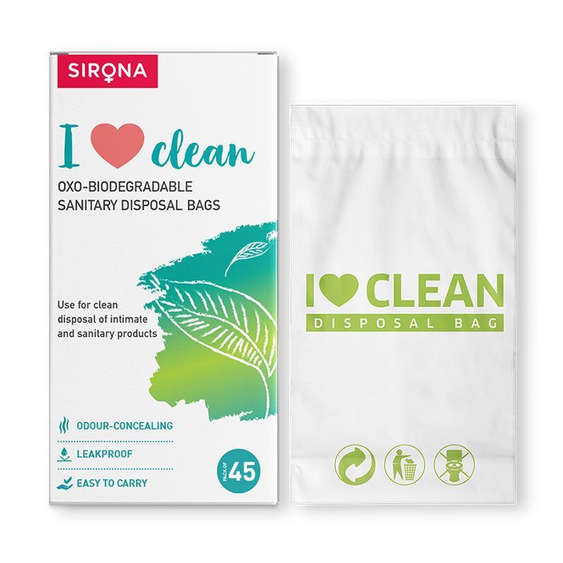 Sanitary Disposal Bags for Discreet Disposal of Intimate Products (45 Bags)