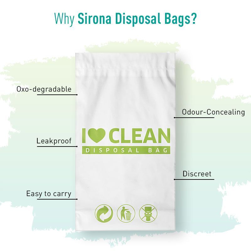 Sanitary Disposal Bags for Discreet Disposal of Intimate Products (45 Bags)