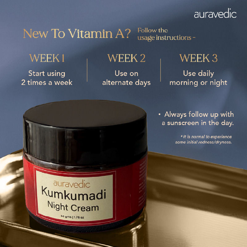 Kumkumadi Oil Retinol Night Cream With Kumkumadi Tailam Niacinamide Cream For Pigmentation