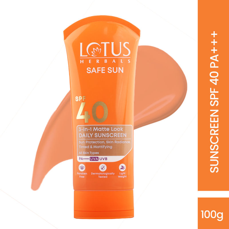 SafeSun 3in1 Matte Look Daily Sunscreen SPF 40 PA+++ ,Tinted & Dermatologically Free