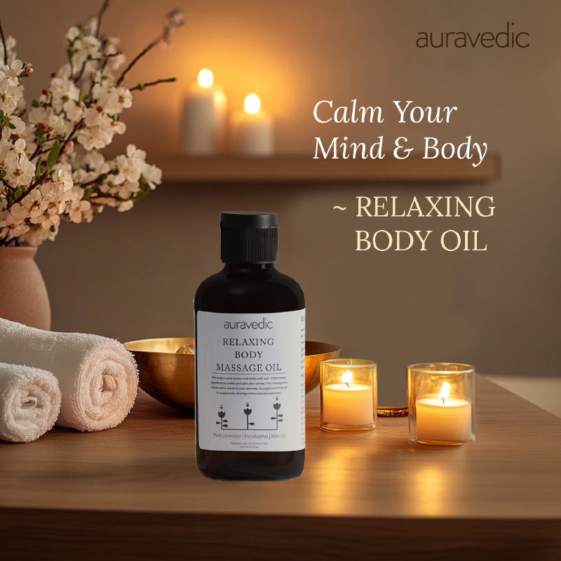 Relaxing Body Massage Oil For Women Men Body Oil For Glowing Skin Lavender Mint