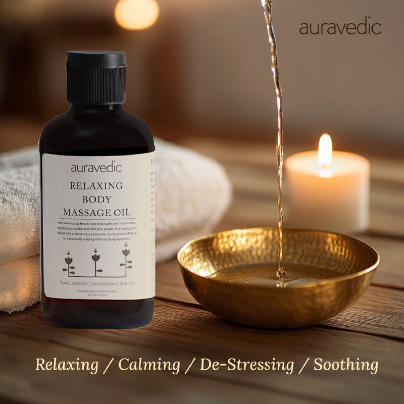 Relaxing Body Massage Oil For Women Men Body Oil For Glowing Skin Lavender Mint