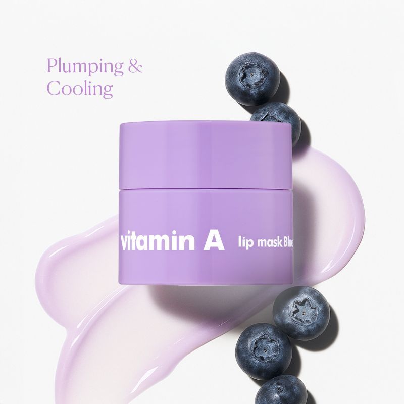 Vitamin Korean Mini Lip Sleeping Mask for Dark, Dry, Pigmented Lips - Blueberry