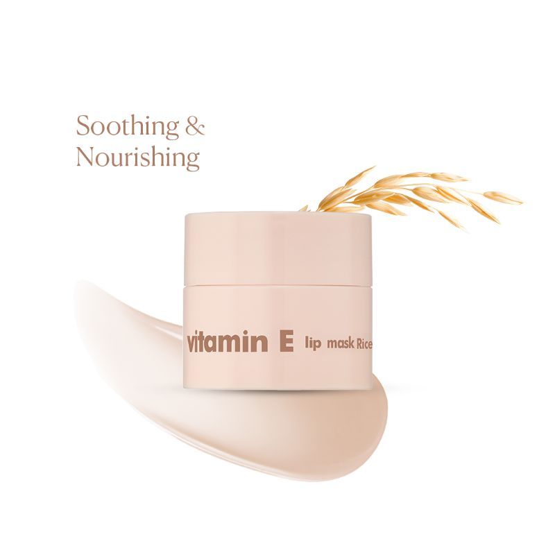 Vitamin Korean Mini Lip Sleeping Mask for Dark, Dry, Pigmented Lips - Rice