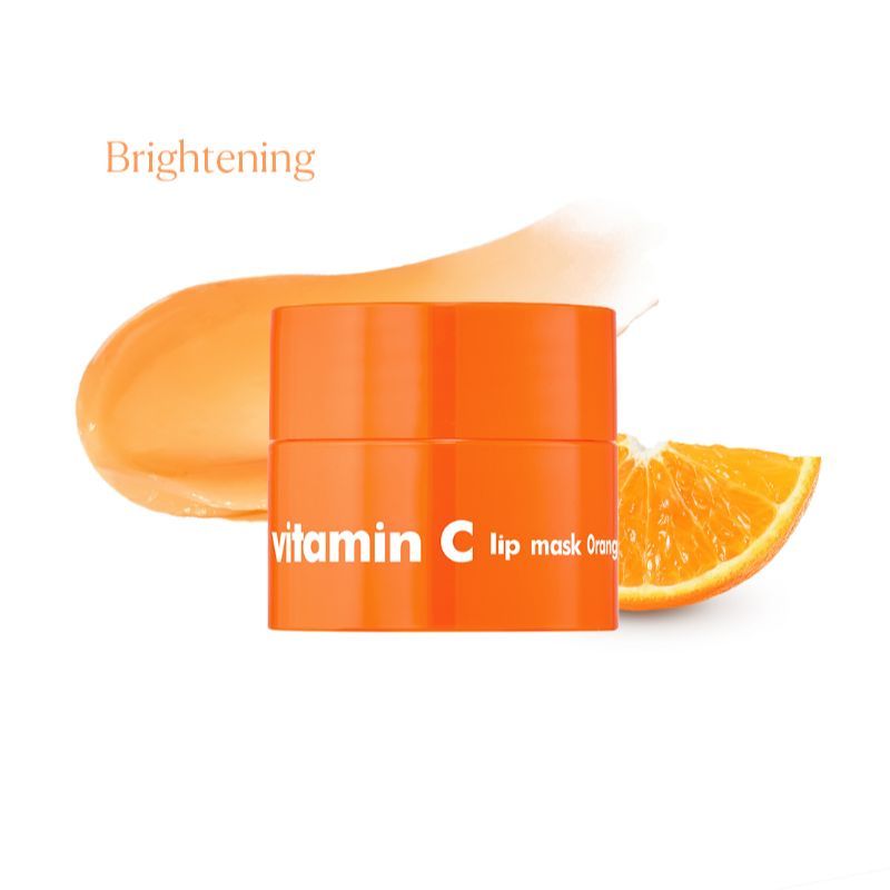 Vitamin Korean Mini Lip Sleeping Mask for Dark, Dry, Pigmented Lips - Orange