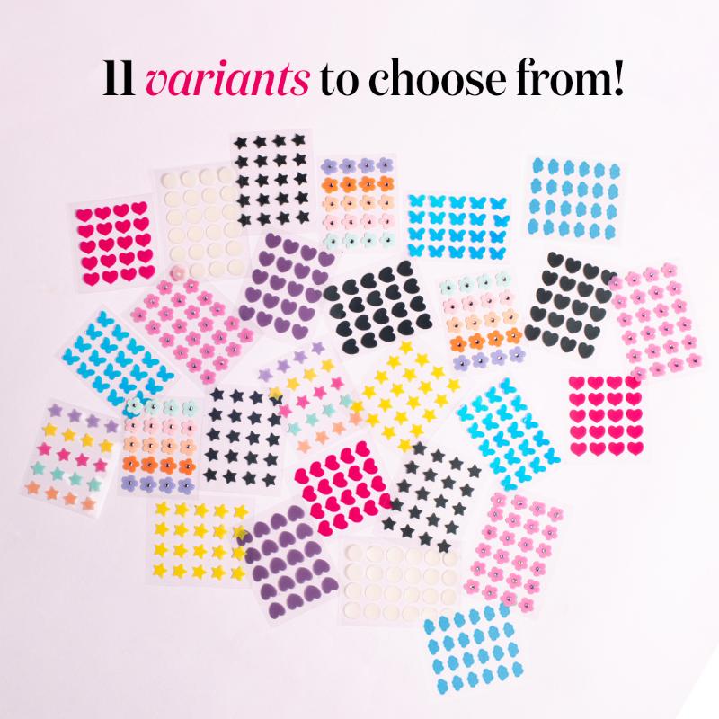 Dart It Hydrocolloid Pimple Patches - Baby Pink Heart And Star