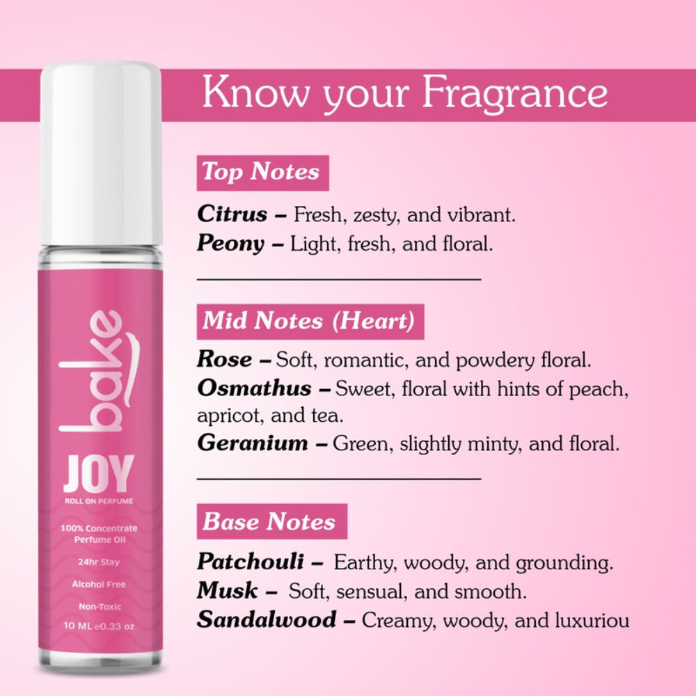 Joy 100% Concentrated Perfume Oil Roll On Fragrance For Men & Women - Peony