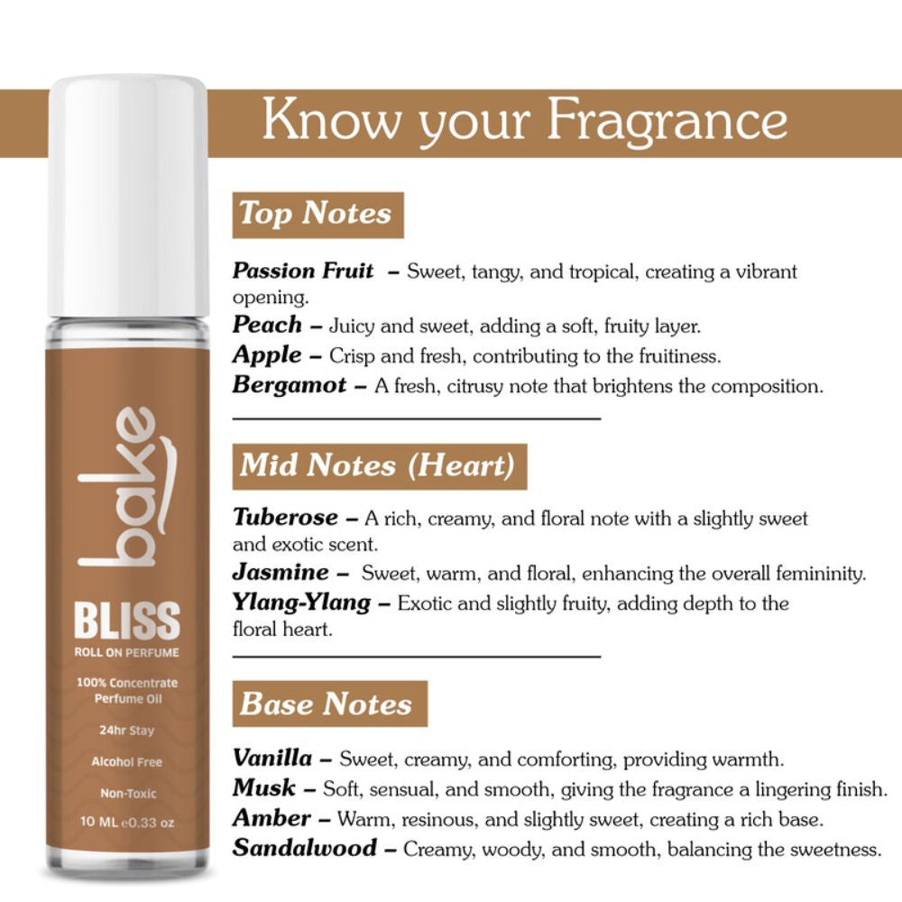 Bliss 100% Concentrated Perfume Oil Roll On Fragrance For Men & Women - Passion Fruit