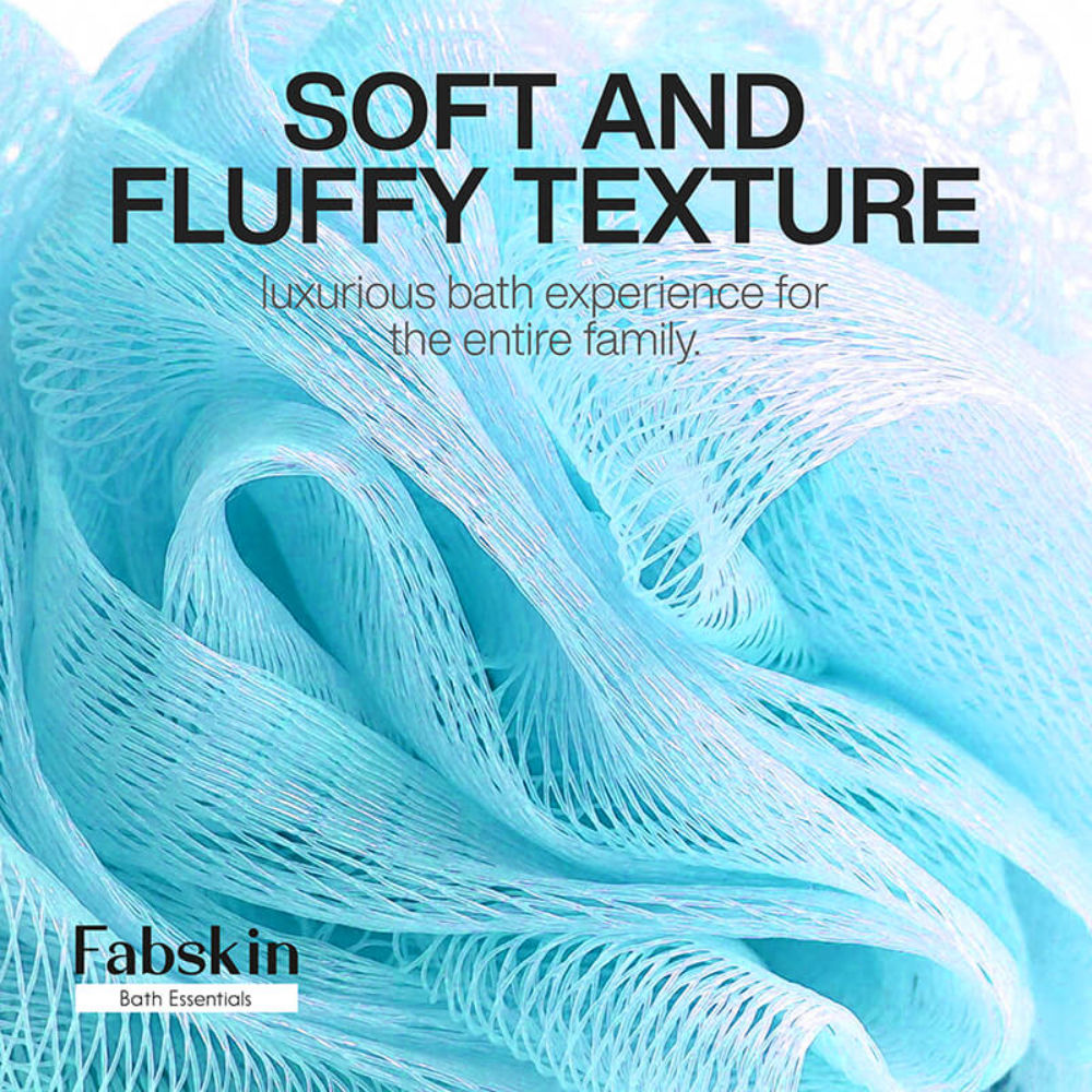 Luxury Bathing Round Loofah Bath Sponge - Blue