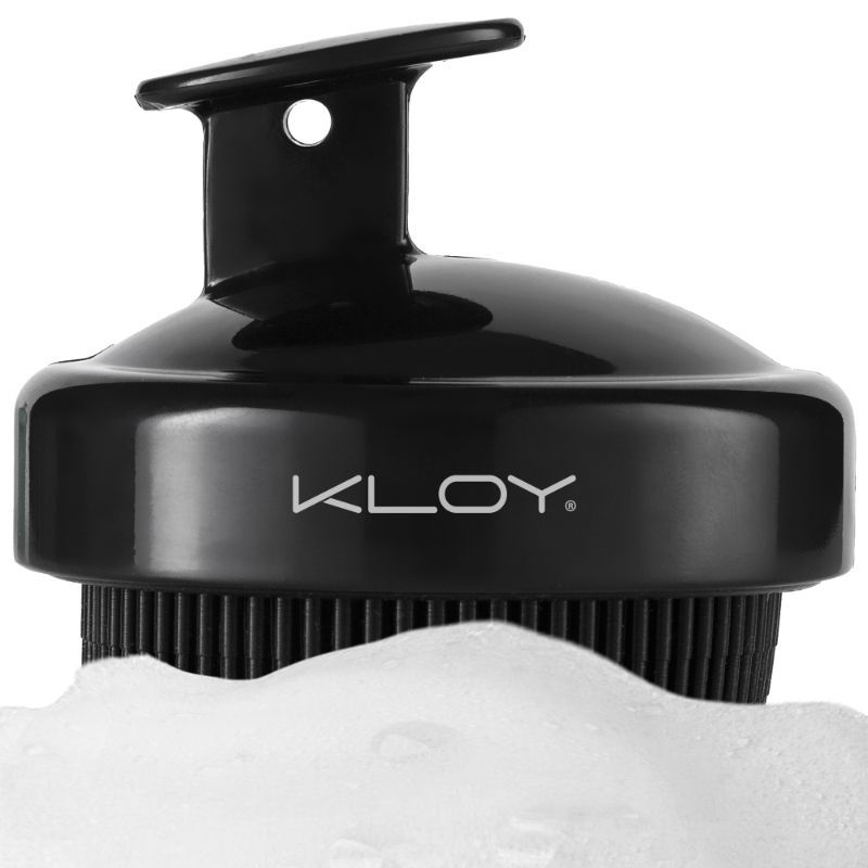 Bath & Shower Massager Body Brush With Soft Silicone Bristles - Black