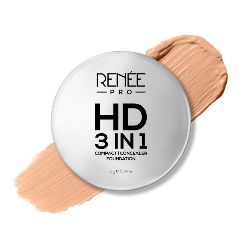 Pro HD 3-IN-1 Compact Works as Concealer, Foundation & Powder With SPF 20 - Creme
