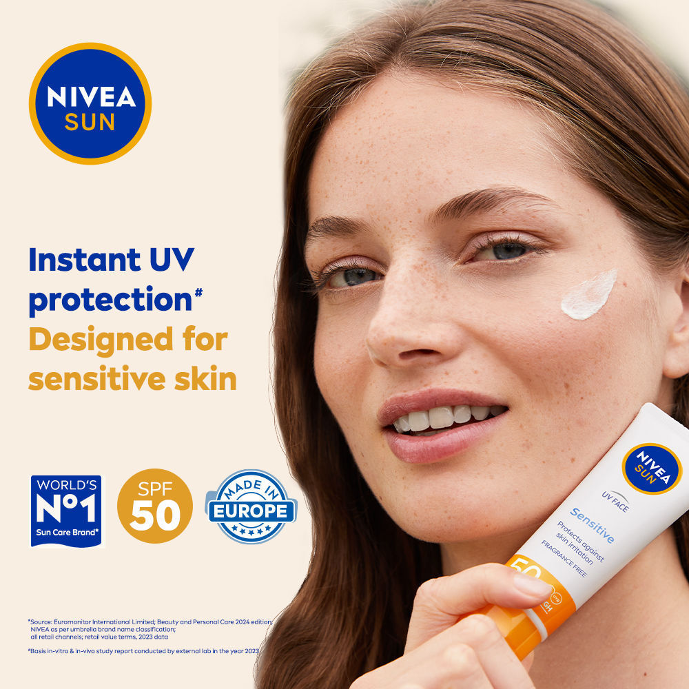Sun Sensitive Skin SPF 50 Sunscreen, Ultra Matte, No White Cast, Instant UV Protection