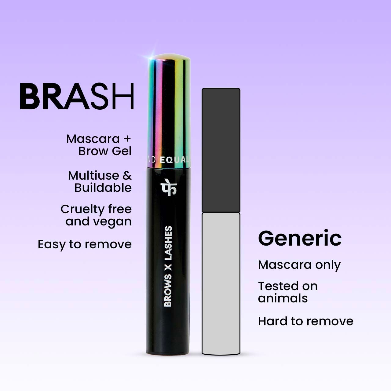 Brash Volumizing & Lengthening Formula Dual Mascara and Brow Gel