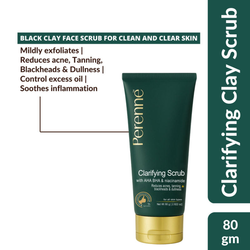 Clarifying Clay Scrub (With AHA, BHA, Niacinamide)