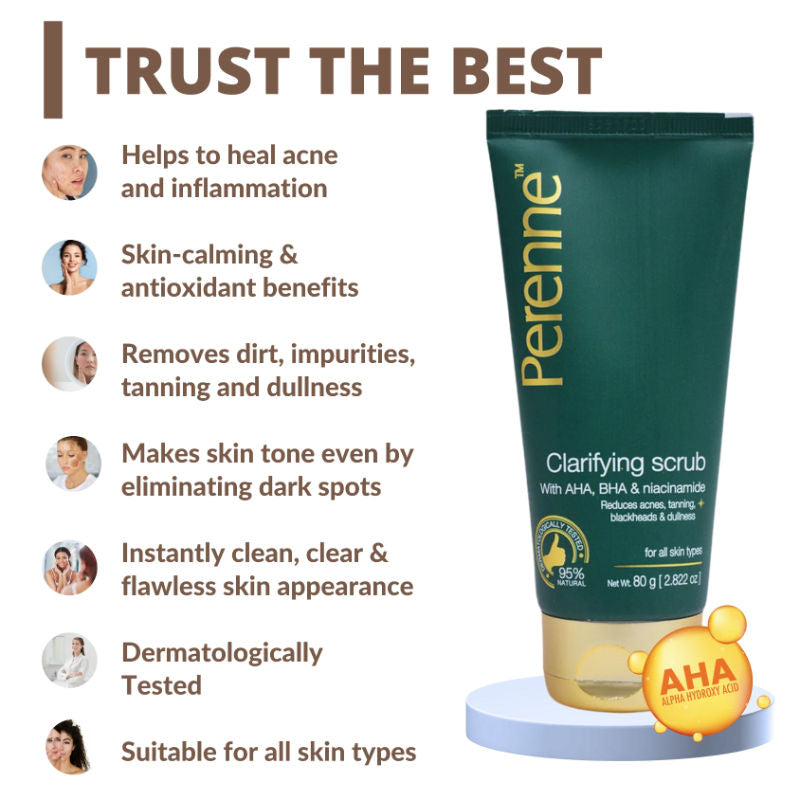 Clarifying Clay Scrub (With AHA, BHA, Niacinamide)