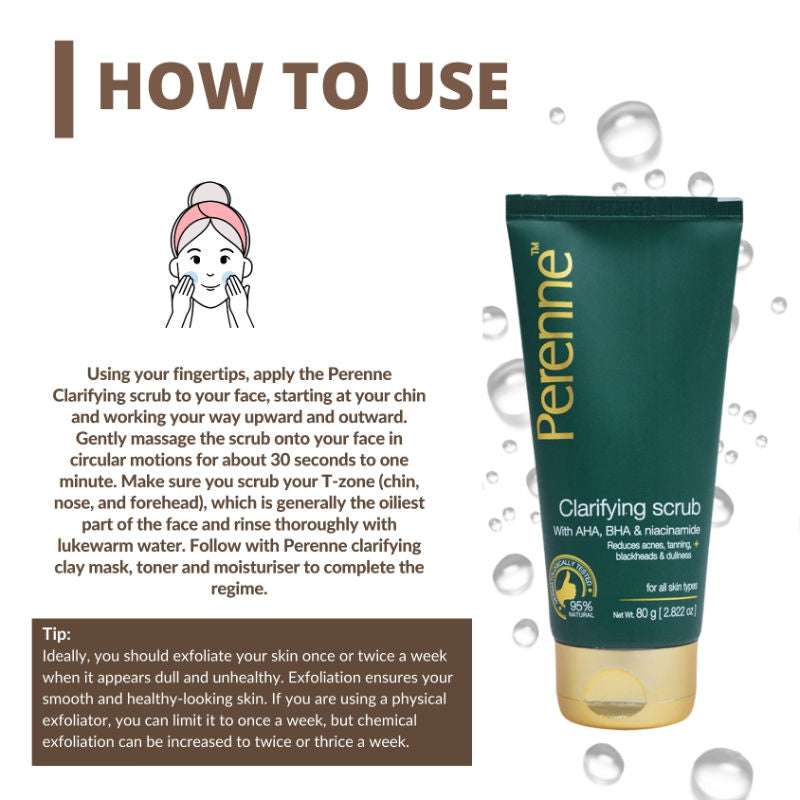 Clarifying Clay Scrub (With AHA, BHA, Niacinamide)
