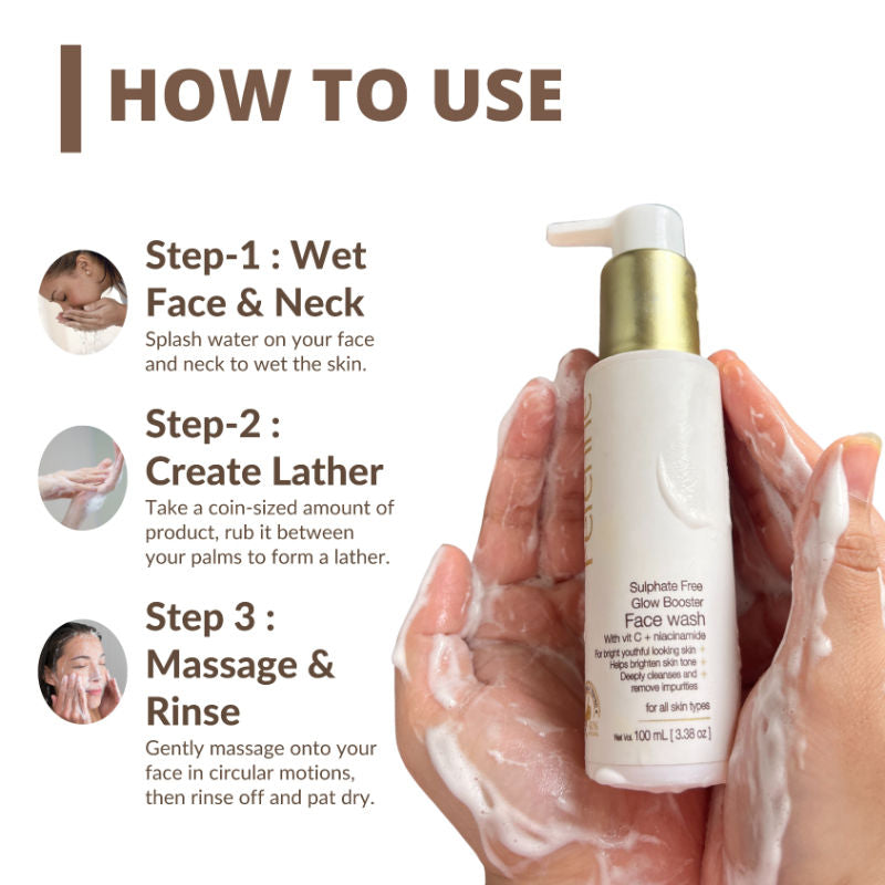 Sulphate Free Glow Booster Facewash With Vitamin C And Niacinamide