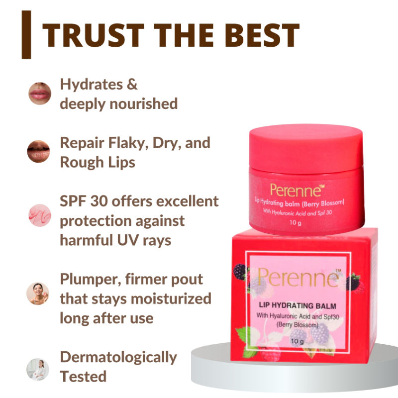 Lip Hydrating Balm With Hyaluronic Acid & SPF 30 - Berry Blossom