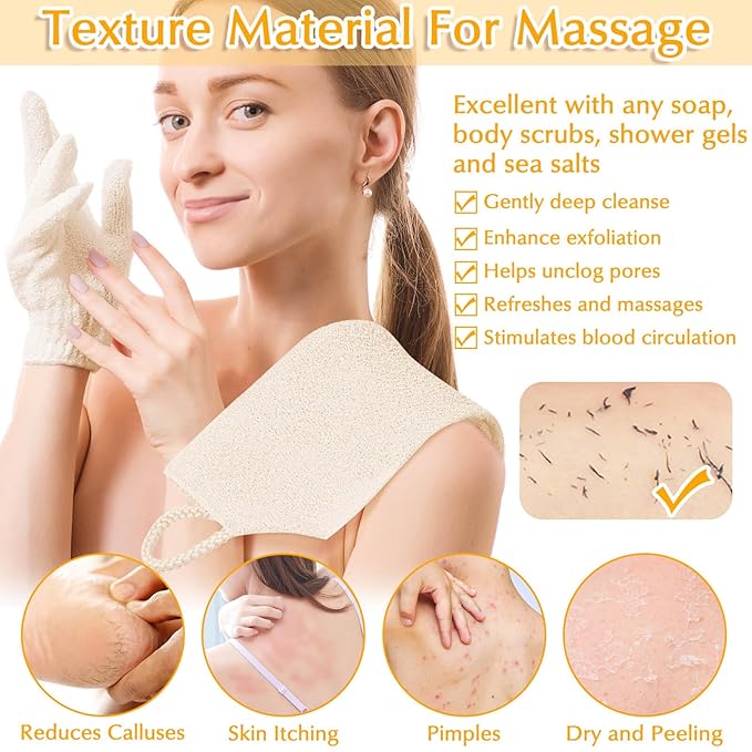 Natural Exfoliating Bath Gloves & TAN Remover (pair)