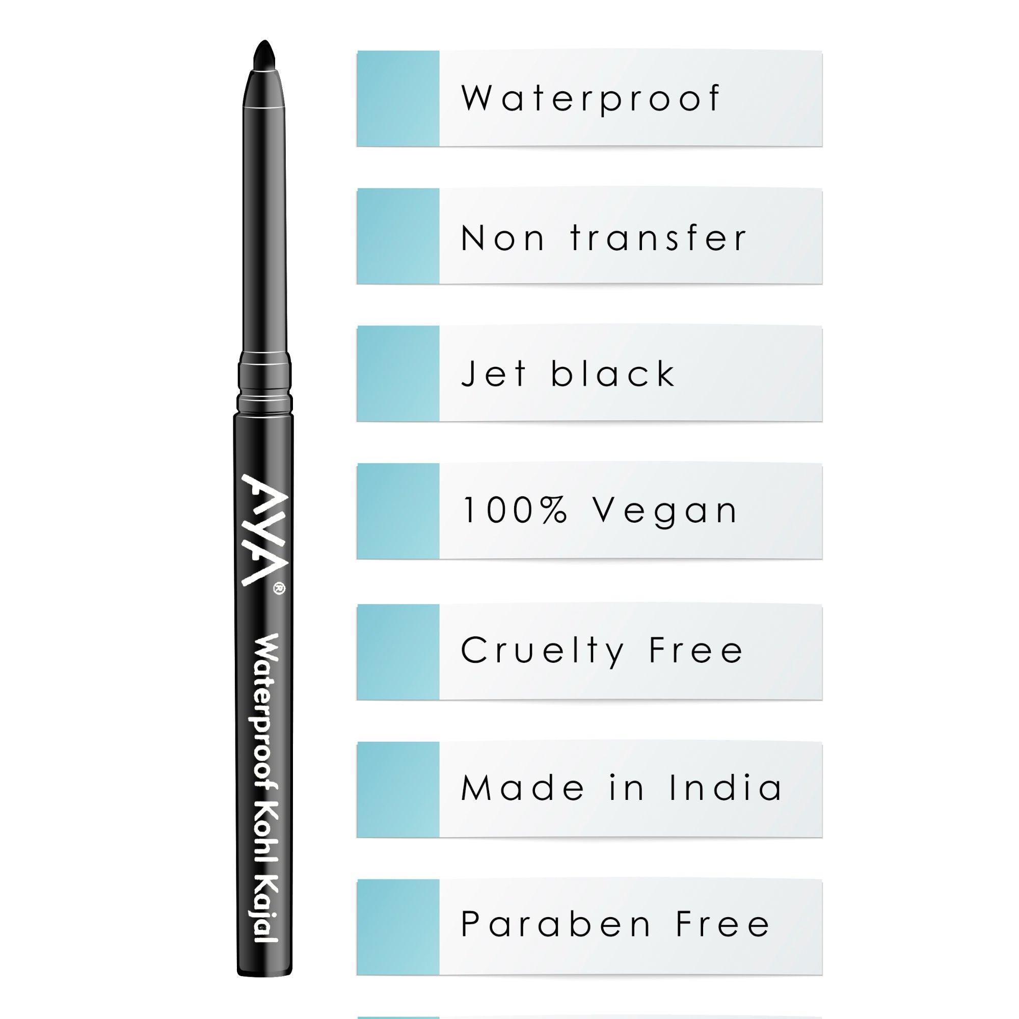 Waterproof Eyeliner + Jet Black Kohl Kajal