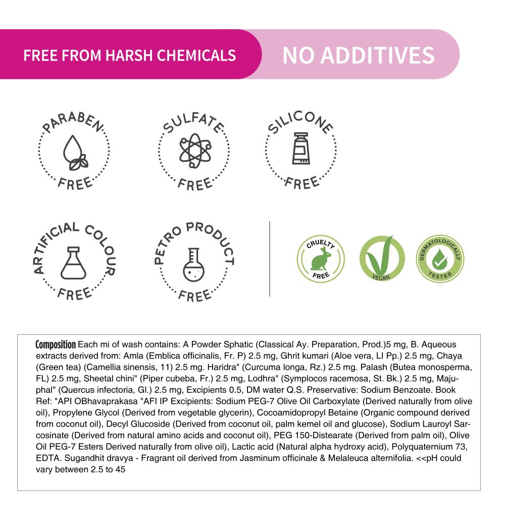 Vagitone Intimate Wash with Sphatika, Aloe & Amla to Maintain pH Balance & Prevent Odour