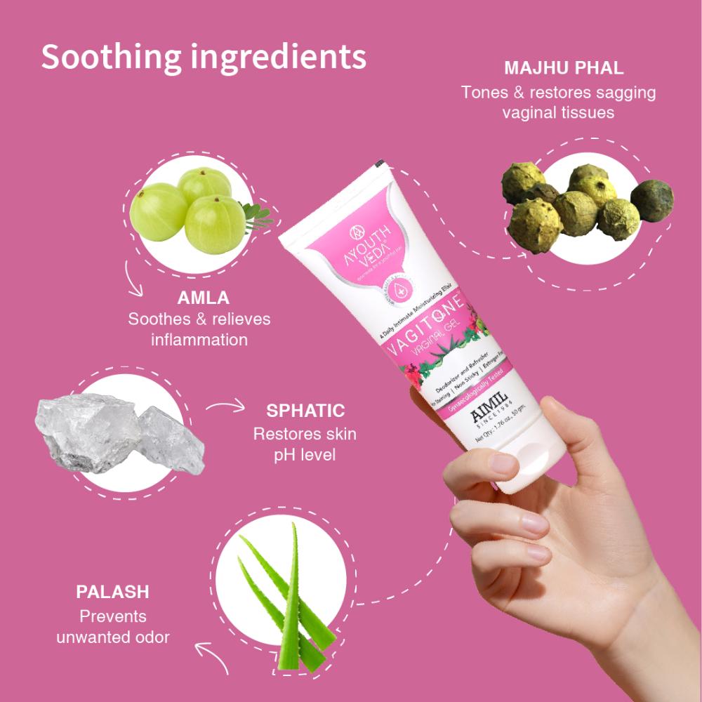 Vagitone Vaginal Gel with Amla & Aloe Vera to Soothe, Tone & Prevent Odor & Dryness