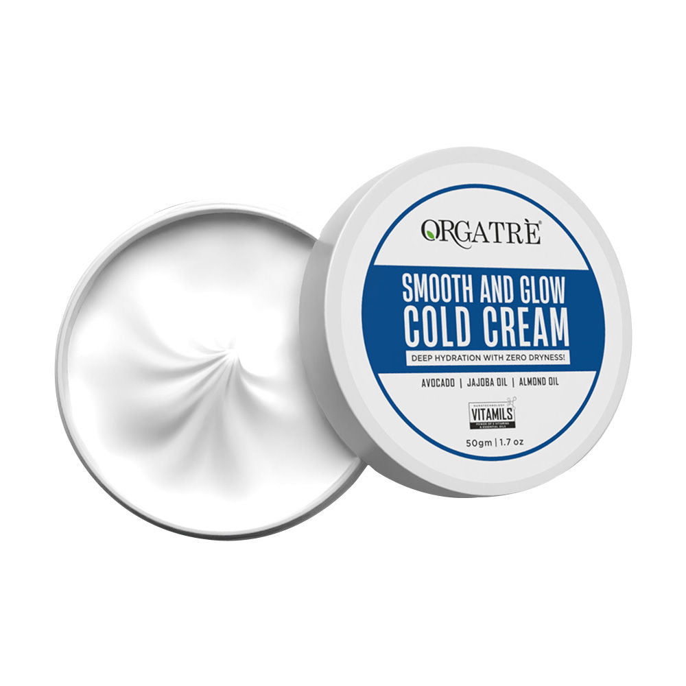 Smooth And Glow Cold Cream Deep Hydration With Avacado Jajoba & Almond Oil 24Hr Moisturizer