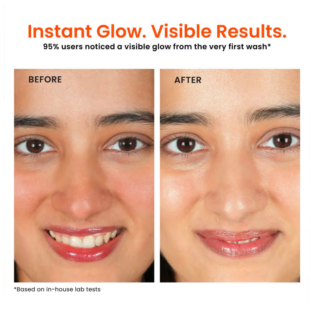 Super Glow Face Wash with Papaya Enzyme & Vitamin C for Tan Removal & Glowing Skin