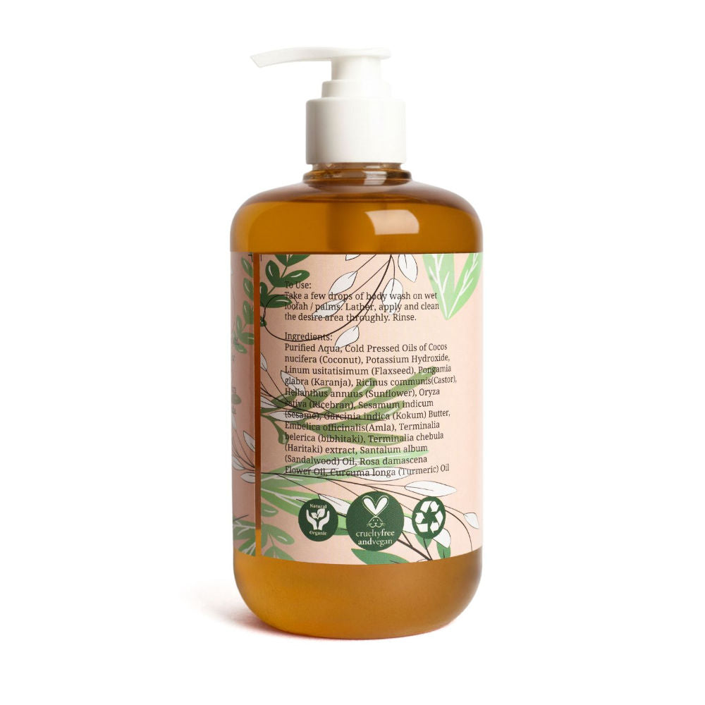 Organic Rose Sandal Body Wash