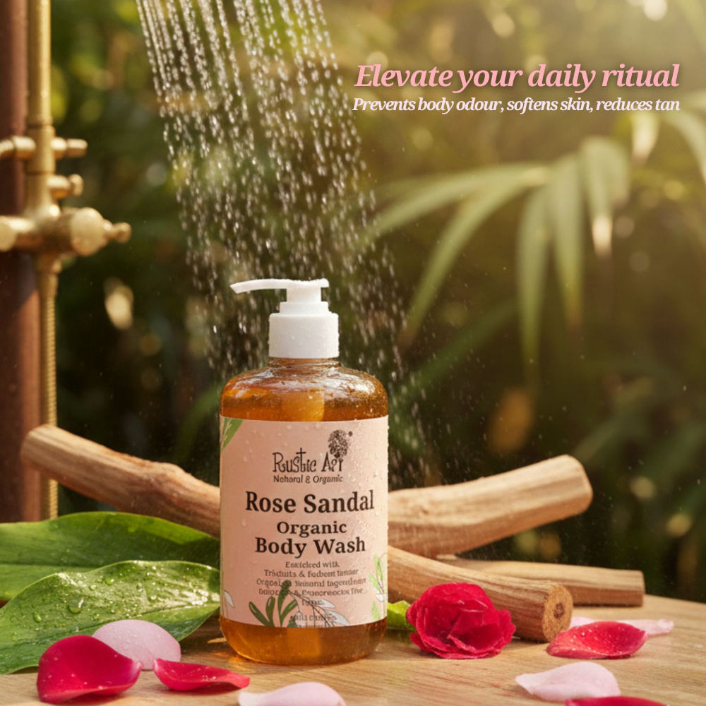 Organic Rose Sandal Body Wash