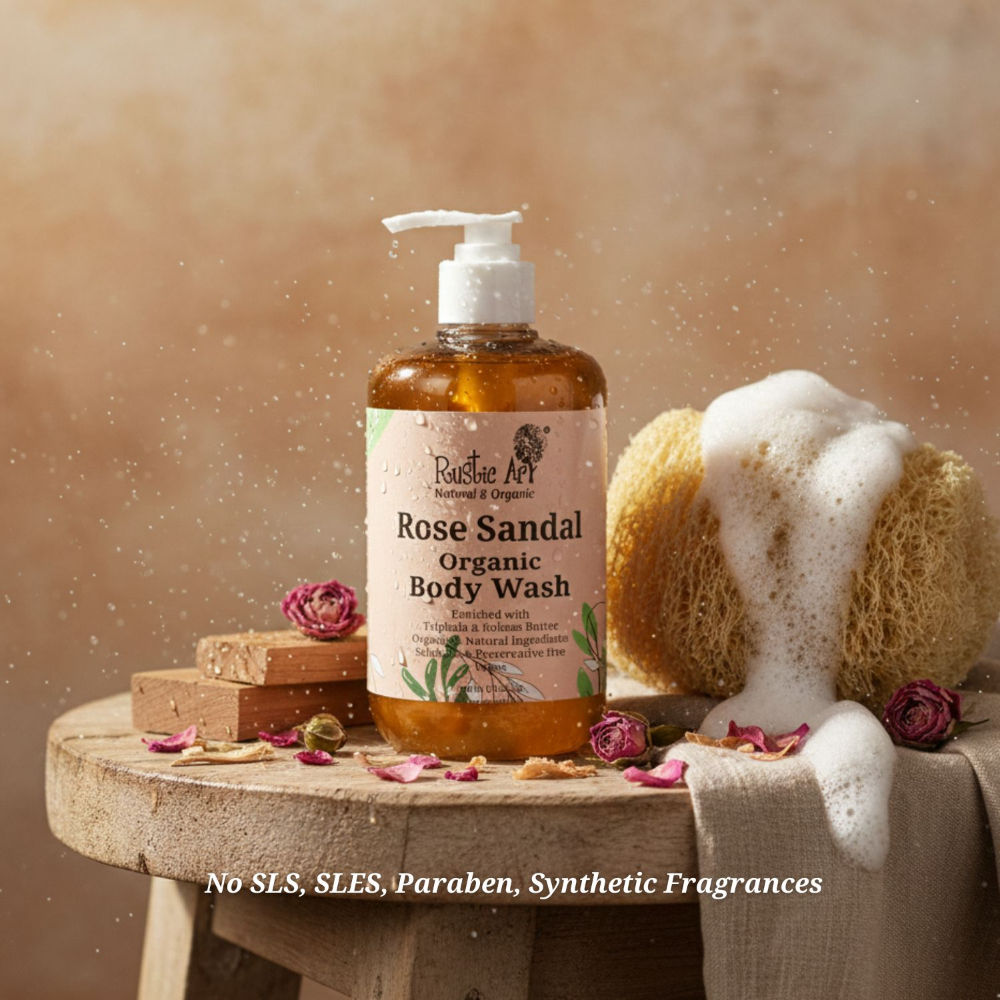 Organic Rose Sandal Body Wash