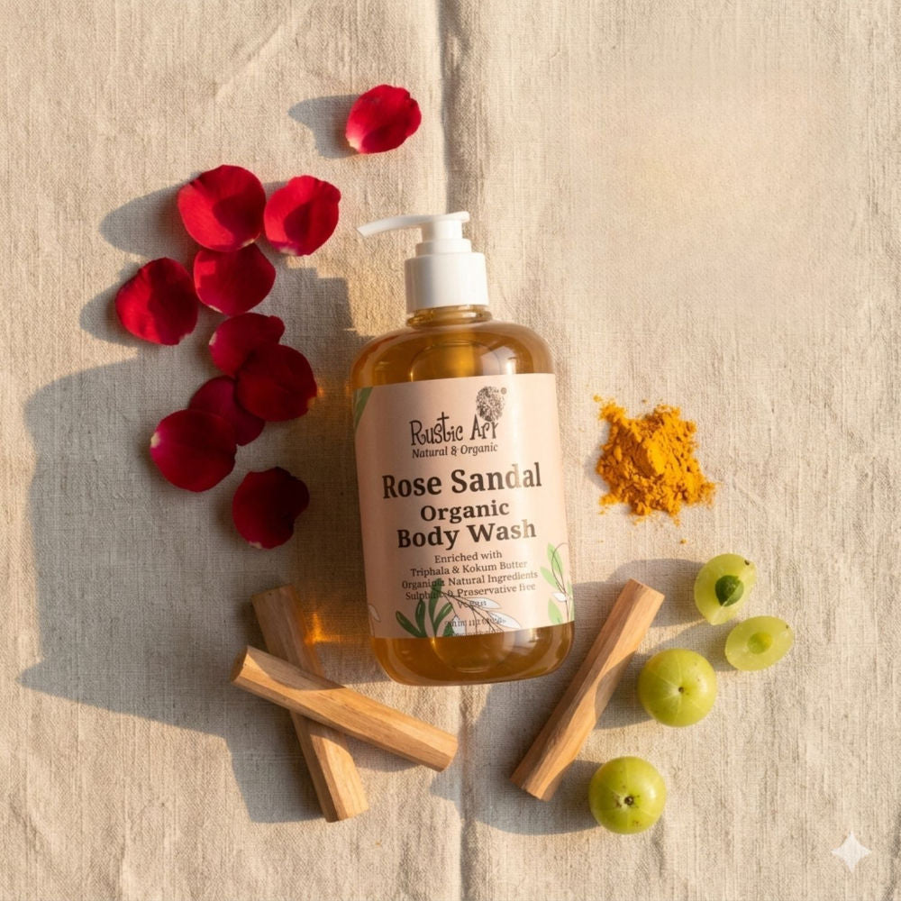 Organic Rose Sandal Body Wash