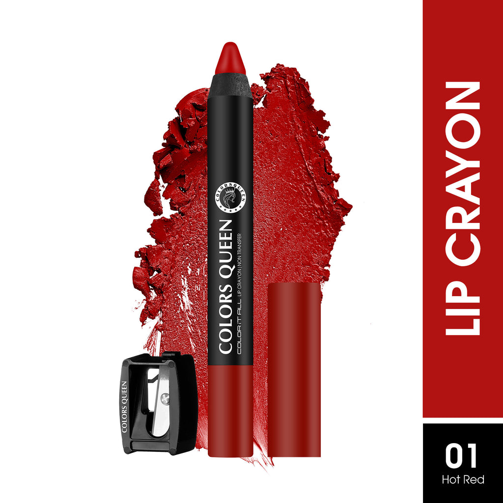 Color It All Non Transfer Matte Lip Crayon - 01 Hot Red