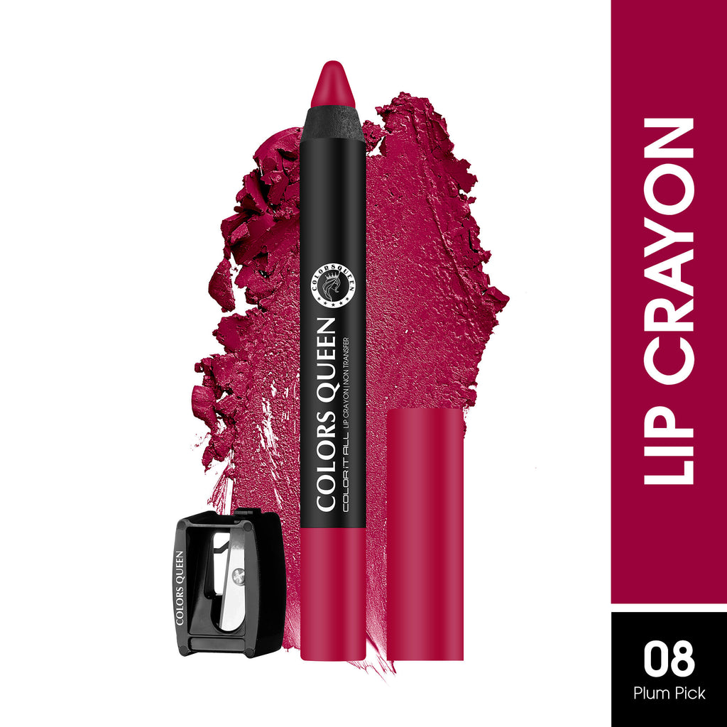 Color It All Non Transfer Matte Lip Crayon - 08 Plum Pick