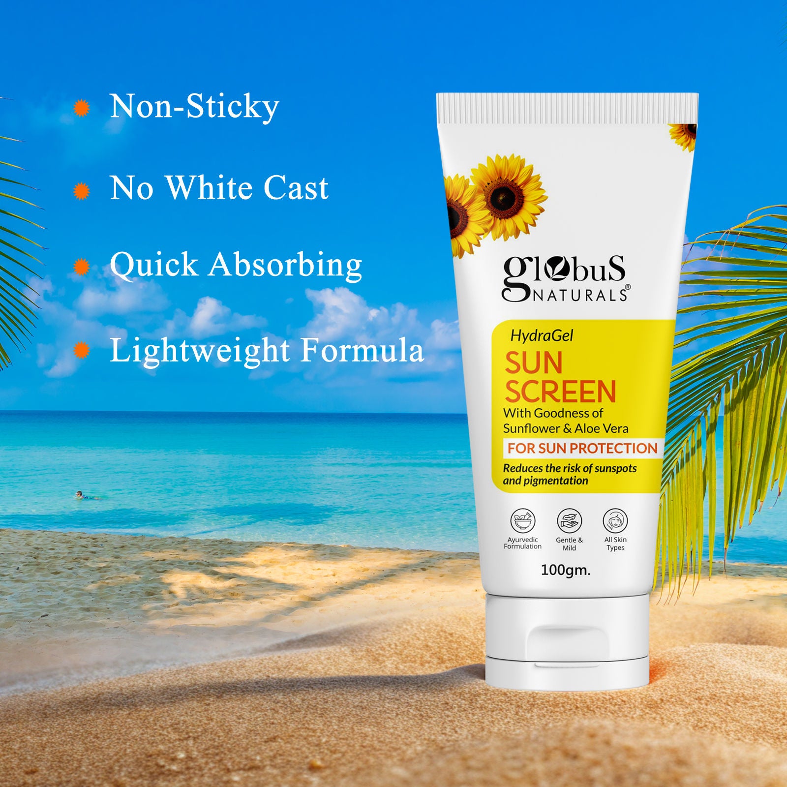 Hydragel Sunscreen With Goodness Of Sunflower & Aloe Vera For Sun Protection