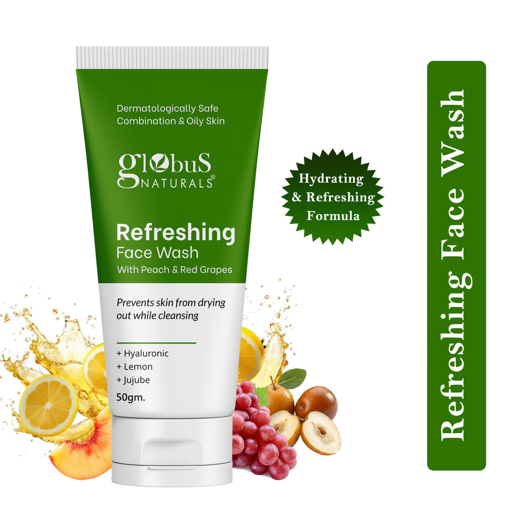 Refreshing Face Wash With Peach & Red Grapes