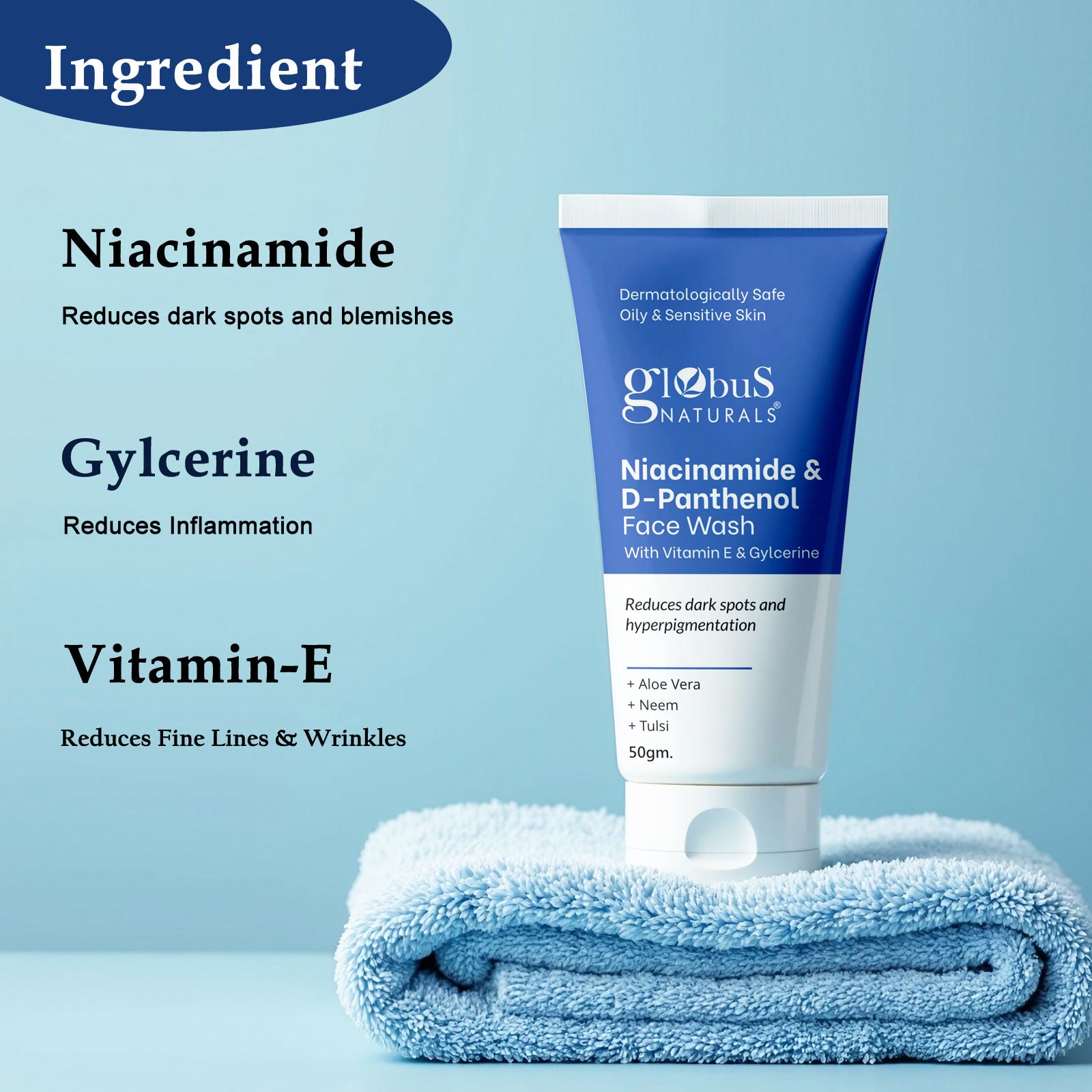 Niacinamide & D - Panthenol Face Wash With Vitamin E & Glycerine