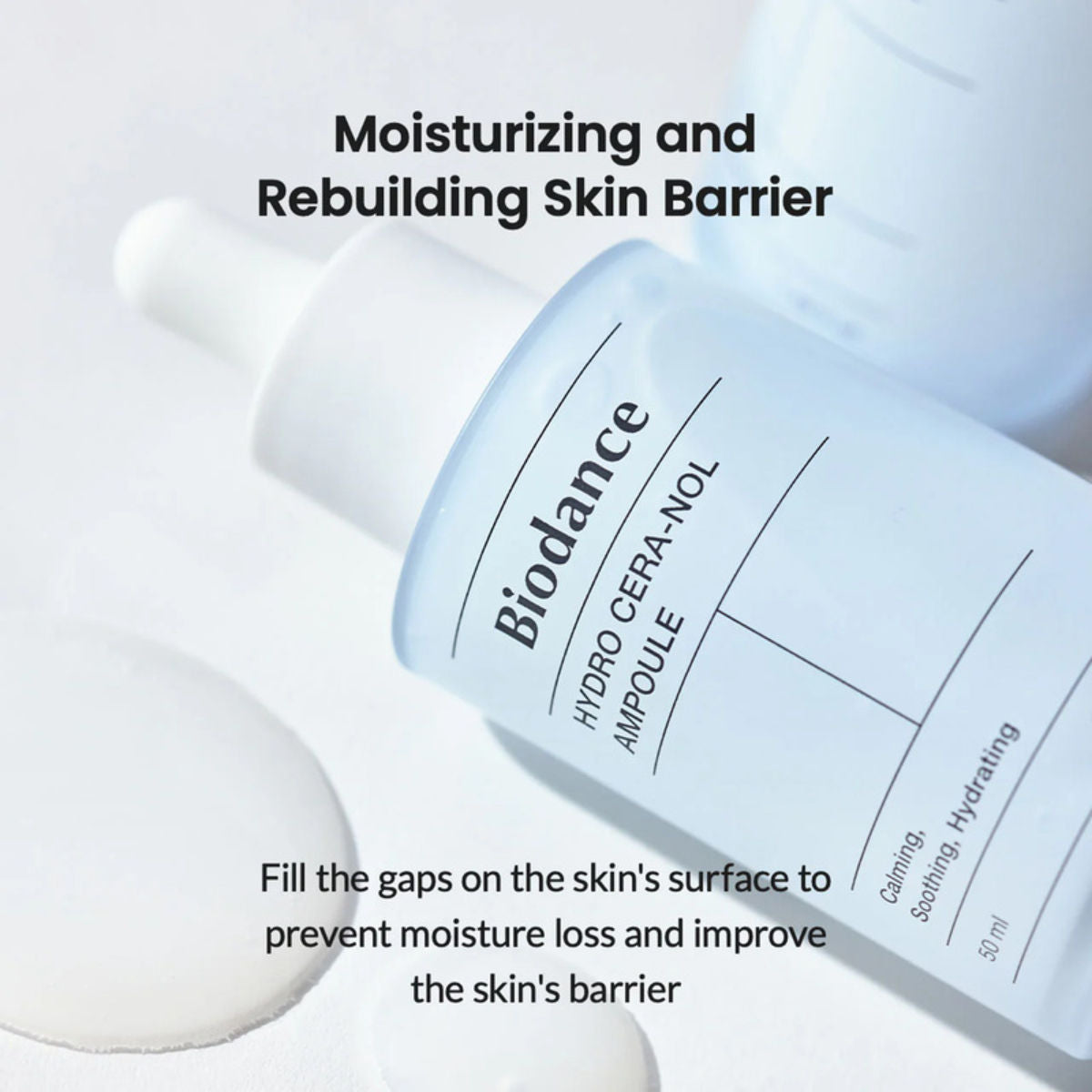 Hydro Cera-nol Ampoule, Moisturizing Korean Face Serum with Hyaluronic Acid & Ceramides