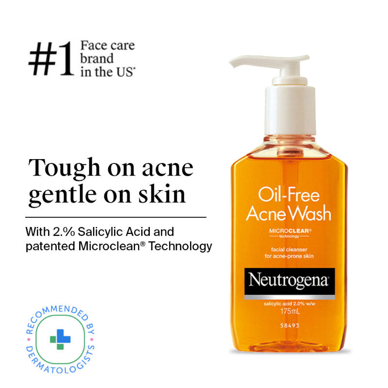 Oil Free Acne Cleansing Face Wash with 2% Salicylic Acid for Acne Prone & Oily Skin