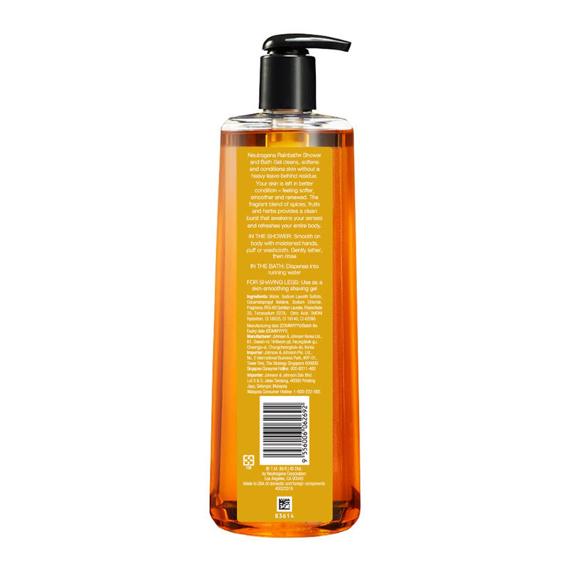 Rainbath Refreshing Shower & Bath Gel Body Wash For Cleansing Skin Without Residue