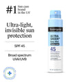 Ultra Sheer Body Mist Sunscreen Broad Spectrum SPF 45