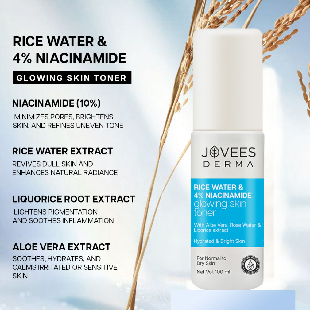 Derma Rice Water 4% Niacinamide Glowing Skin Toner
