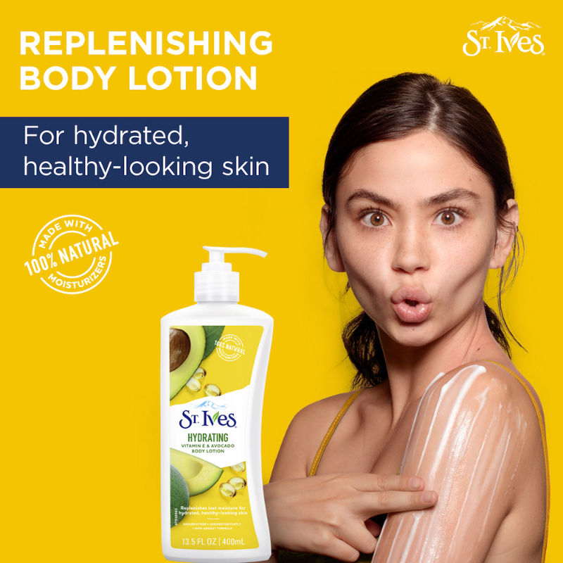 Hydrating Vitamin E & Avocado Body Lotion, 100% Natural Moisturizers