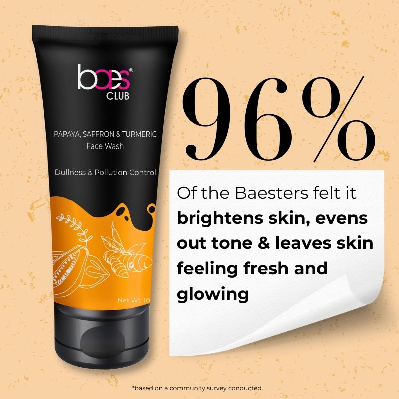 Papaya, Saffron & Turmeric Deep Cleanse Face Wash Gentle Exfoliation Glowing Skin Unisex