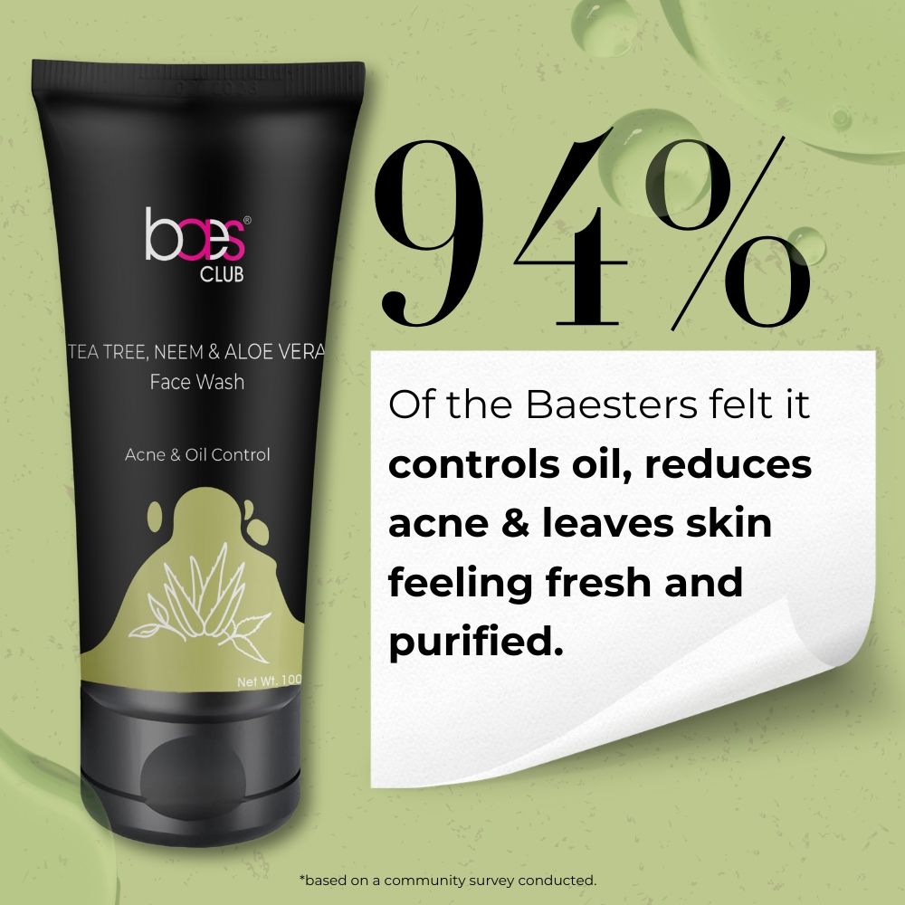 Tea Tree, Neem & Aloe Vera Face Wash With Vitamin E For Acne & Oil Control Unisex