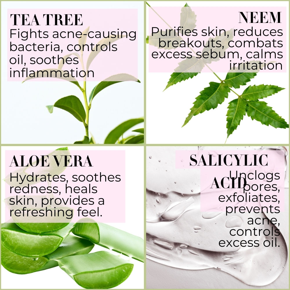 Tea Tree, Neem & Aloe Vera Face Wash With Vitamin E For Acne & Oil Control Unisex