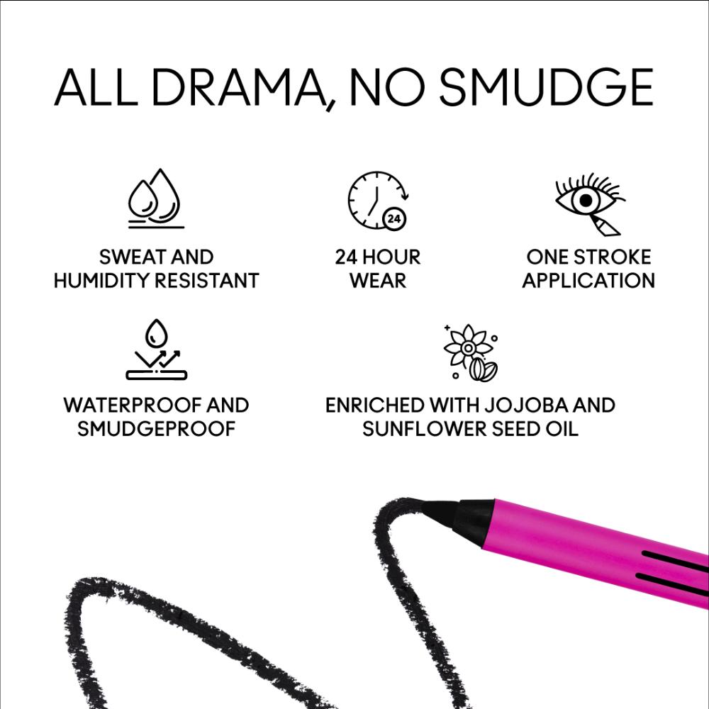 In Extreme Dimension 24Hr Waterproof & Smudgeproof Kajal Eye Liner